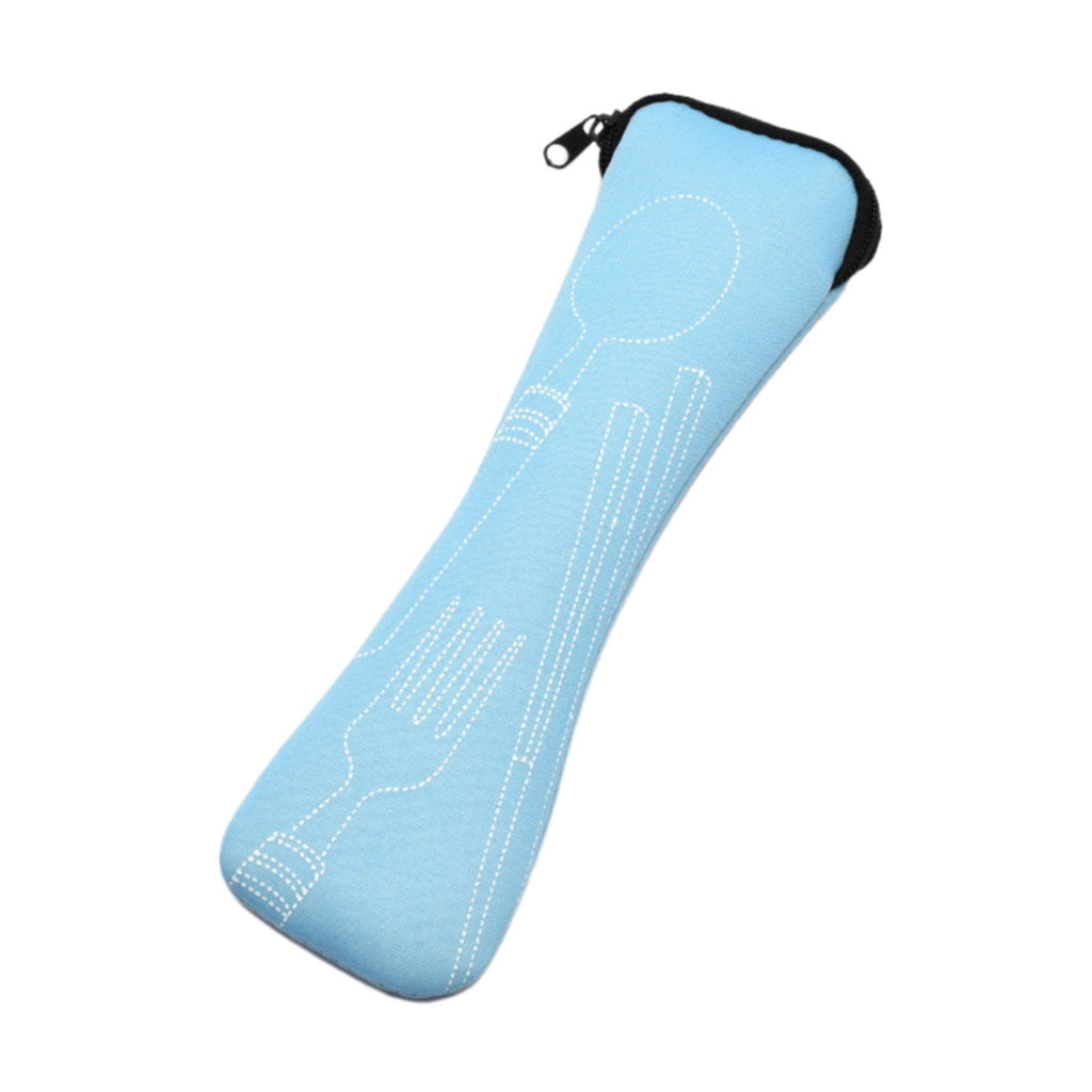 Face and Storage Bags Clearance! JWDX Portable Cutlery Storage Bag Blue, Zipper Tableware Bag Portable Wear Fabric Tableware Spoon Fork Storage Pouch(Not Included Tableware) Blue