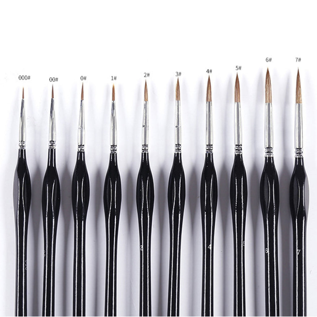 JWDX Brushes Clearance, Paint Brushes, Painting Pen, Art Tools, Brush Set, Round Tip Brushes Nylon Brushes Artist Wood Brushes for Oil Watercolor Face Nail Arts Miniature and Rock Painting Black