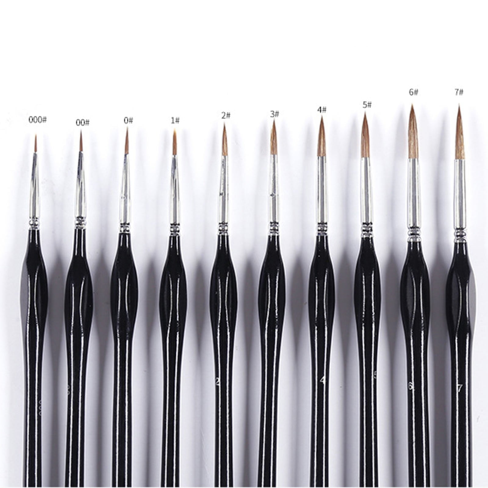 JWDX Brushes Clearance, Paint Brushes, Painting Pen, Art Tools, Brush Set, Round Tip Brushes Nylon Brushes Artist Wood Brushes for Oil Watercolor Face Nail Arts Miniature and Rock Painting Black