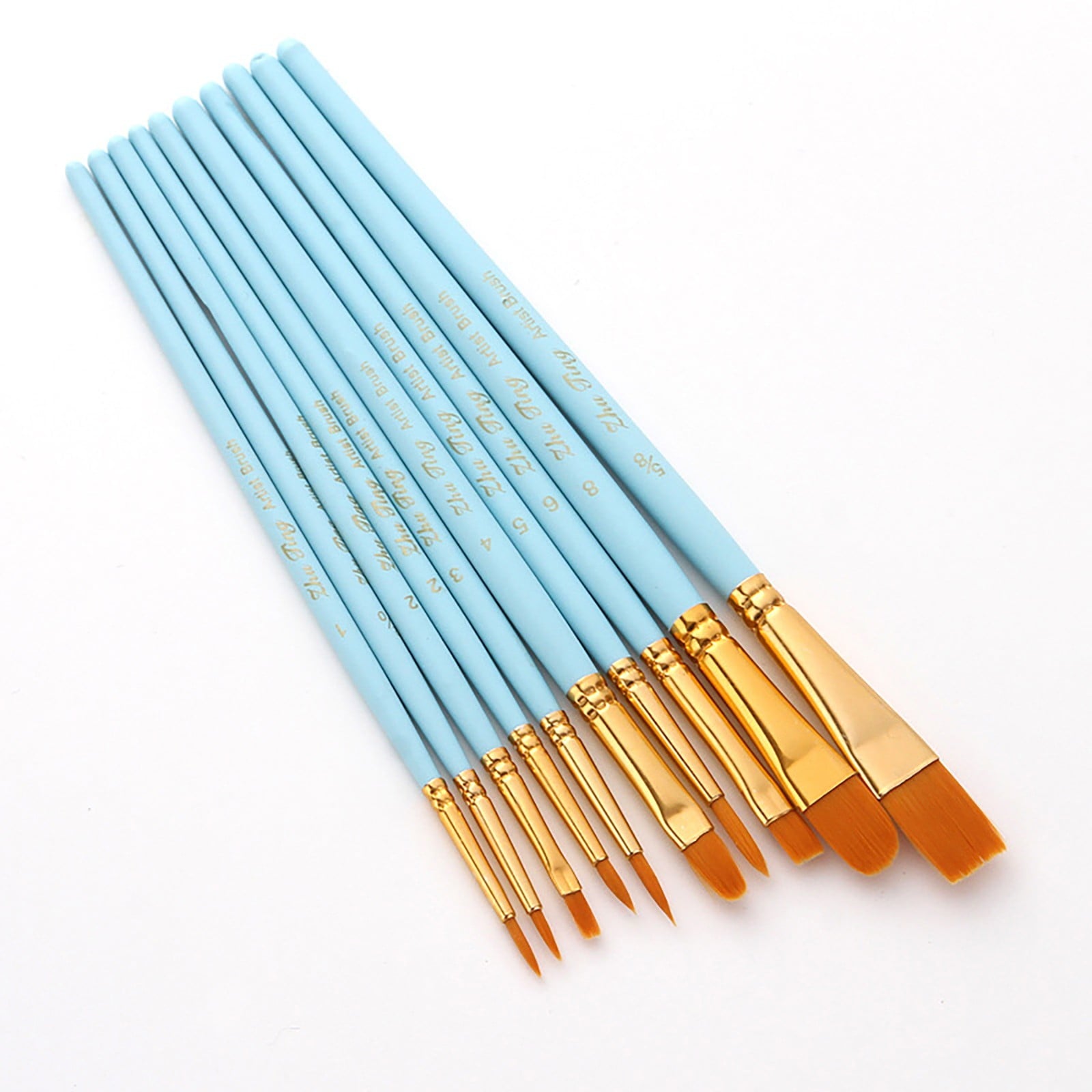 JWDX Brushes Clearance, Paint Brushes, Painting Pen, Art Tools, Brush Set, Round Tip Brushes Nylon Brushes Artist Wood Brushes for Oil Watercolor Face Nail Arts Miniature and Rock Painting Multicolor