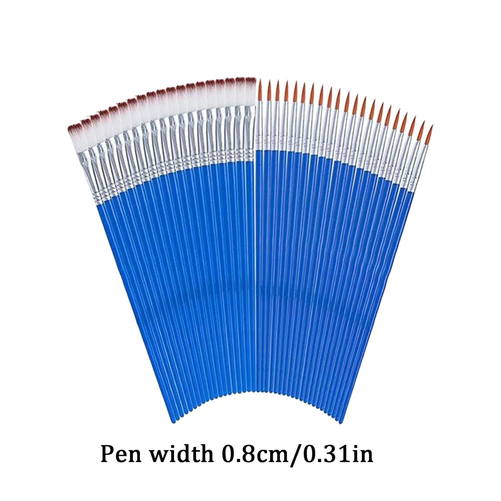JWDX Brushes Clearance, Paint Brushes, Painting Pen, Art Tools, Brush Set, Round Tip Brushes Nylon Brushes Artist Wood Brushes for Oil Watercolor Face Nail Arts Miniature and Rock Painting Z6-Blue