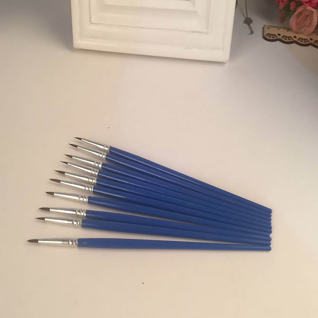 JWDX Brushes Clearance, Paint Brushes, Painting Pen, Art Tools, Brush Set, Round Tip Brushes Nylon Brushes Artist Wood Brushes for Oil Watercolor Face Nail Arts Miniature and Rock Painting Z6-Blue