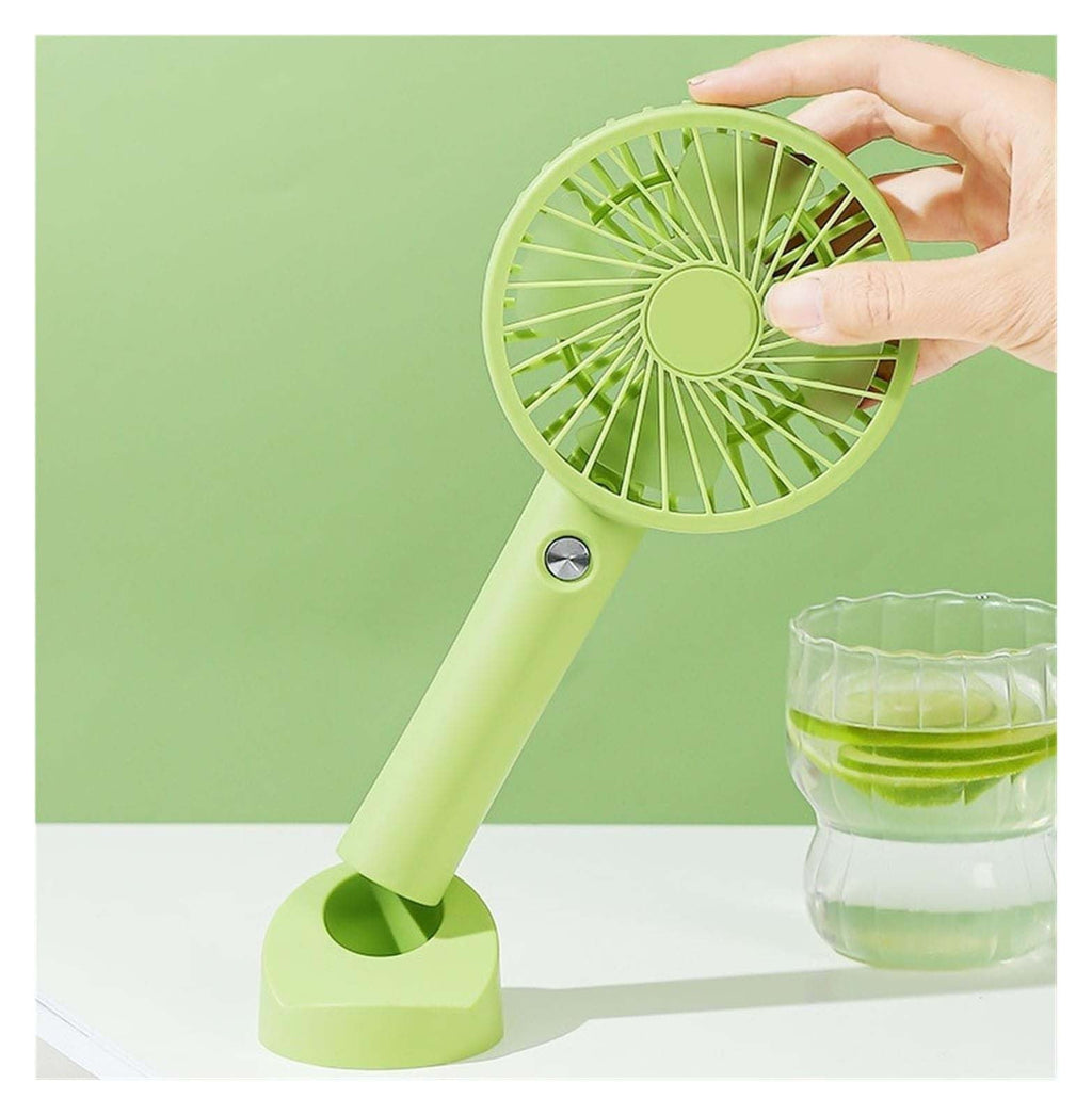 Mini Handheld Fan (White) Jwdx Portable Fan Powerful Handheld Fan Cute Design 3 Speed Personal Small Desk Fan with Base Lightweight Makeup Usb Rechargeable Fan for Stylish Travel Indoor Outdoo One Size D