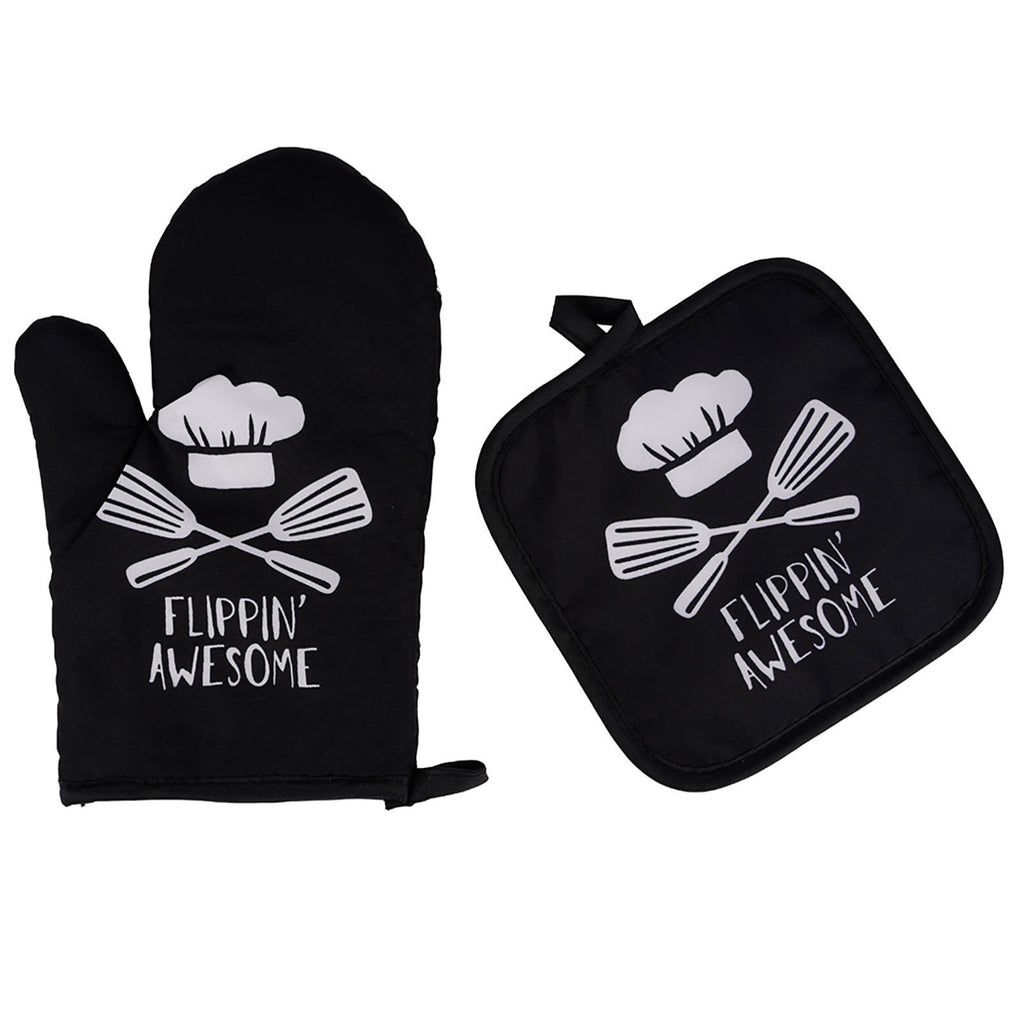 JWDX Oven Mitts Clearance! Oven Mitts and Pot Holders Sets, Heat Resistants Oven Mitts Soft Cotton Lining and Non-Slip Surface Safes for Baking, Cooking, Bbq, Include 1*Glove, 1*Insulation Pad A
