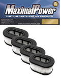 MaximalPower Replacement Filter Compatible for Hoover Foldaway, Widepath, Turbopower & Runabout Vacuum Cleaner 4 Pack