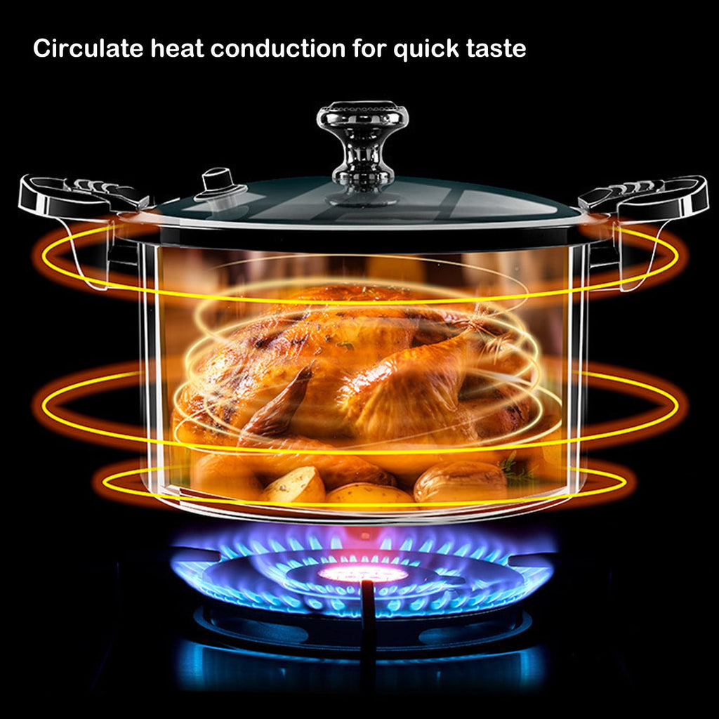 Multifunctional Vacuum Pressure Cooker Clearance! 15.16x10.24x5.51in Large Capacity 8L Soup Pot for Household Cooking, Stew, Braise, and Holiday Gift, Easy-to-Clean Blue
