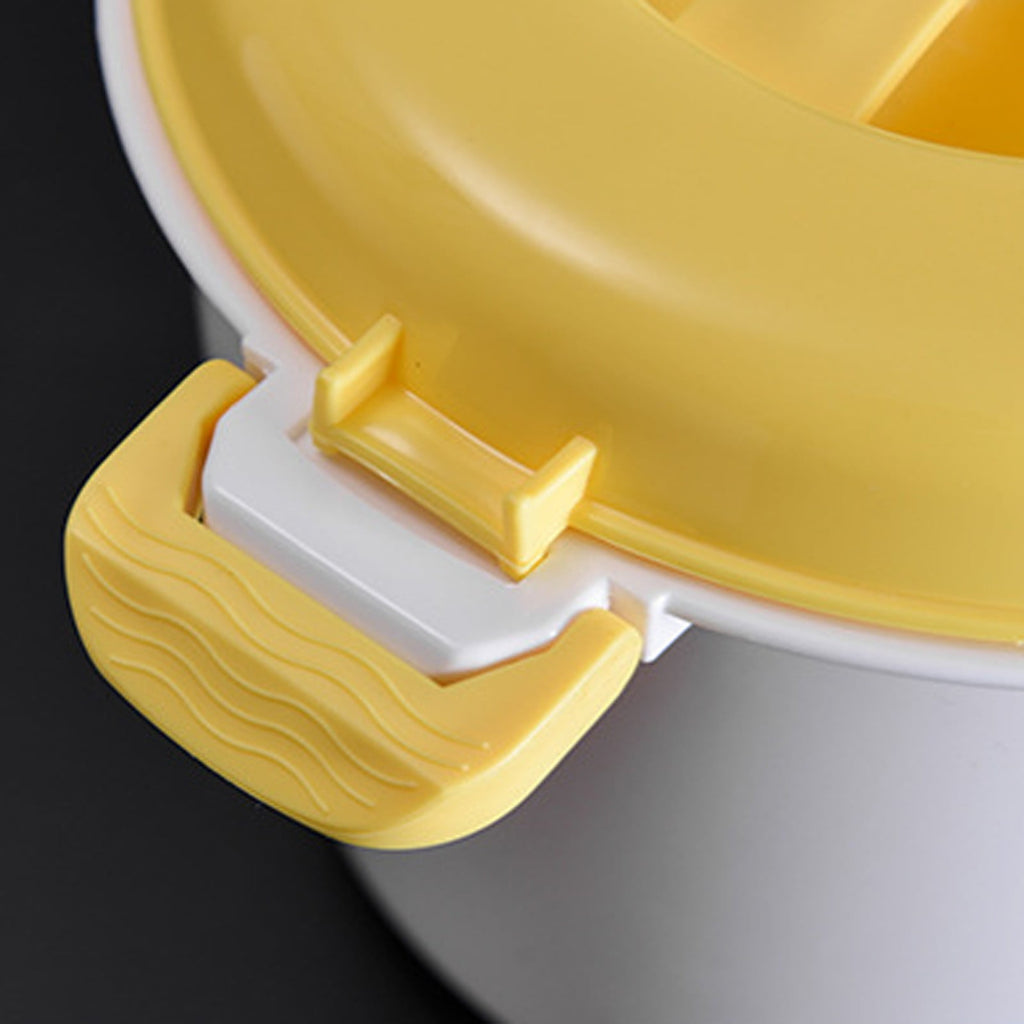 Microwave Rice Cooker, Microwavable Food Container, Convenient Cooker for Microwave, Plastic Micro Steamer Multifunctional Cookware for Rice, Pasta, Vegetables, Soups and More, 8.27x5.51 8.27" x 5.51" Yellow