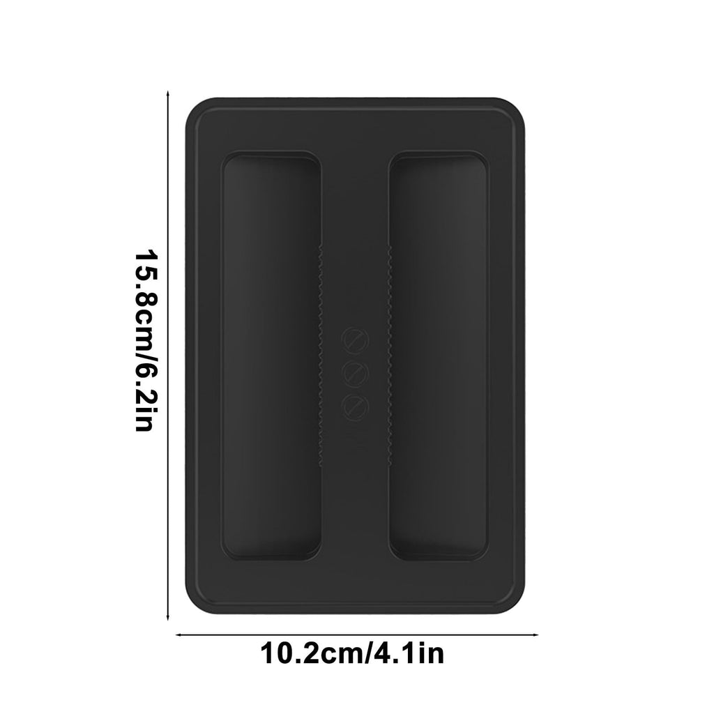 Silicone Toaster Cover 2 Slice Wide Slot,Reusable Heat Resistance Bread Machine Topper Cover,Dirt Proof Sandwich Accessories That Fit Most Toasters,Simple Design Easy to Clean & Wipe Black