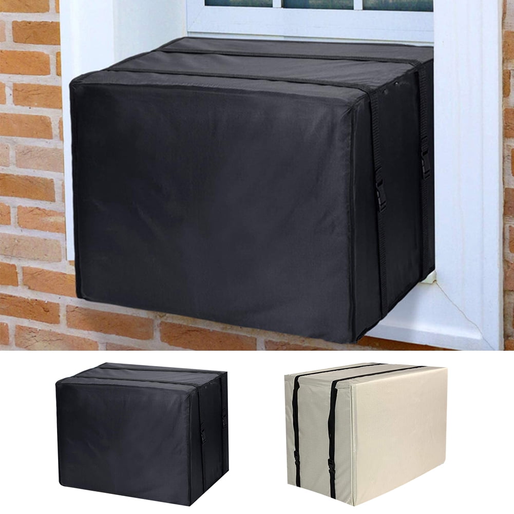 Cheers.US Window Air Conditioner Cover Outdoor, Outside Window AC Unit Cover Black Dust-Proof Waterproof AC Cover Outdoor Window AC Protection Cover S Beige