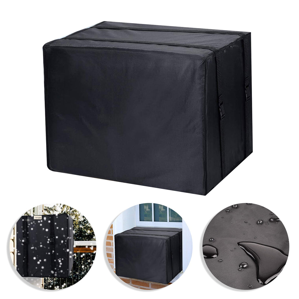 Cheers.US Window Air Conditioner Cover Outdoor, Outside Window AC Unit Cover Black Dust-Proof Waterproof AC Cover Outdoor Window AC Protection Cover XL Beige