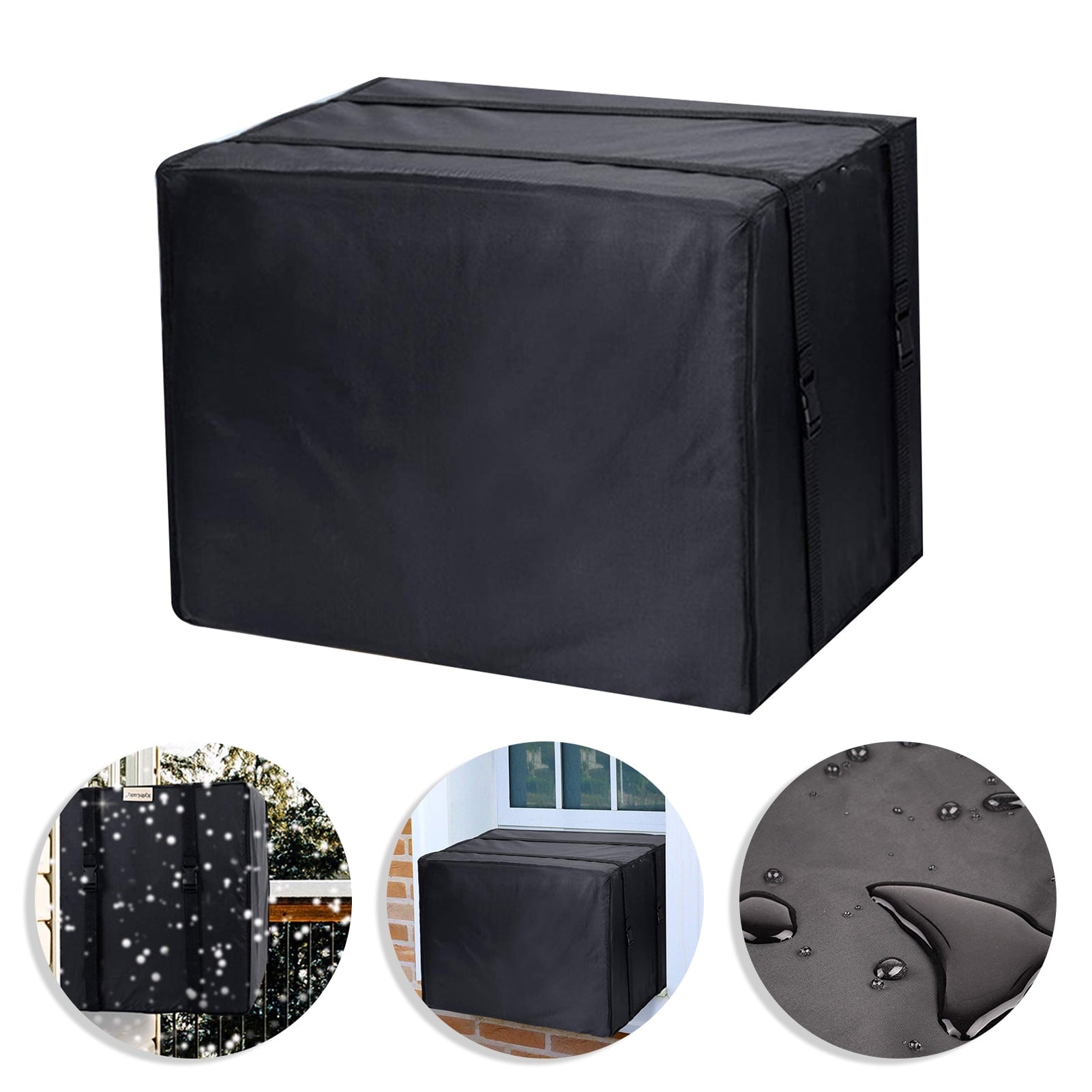 Cheers.US Window Air Conditioner Cover Outdoor, Outside Window AC Unit Cover Black Dust-Proof Waterproof AC Cover Outdoor Window AC Protection Cover XL Beige
