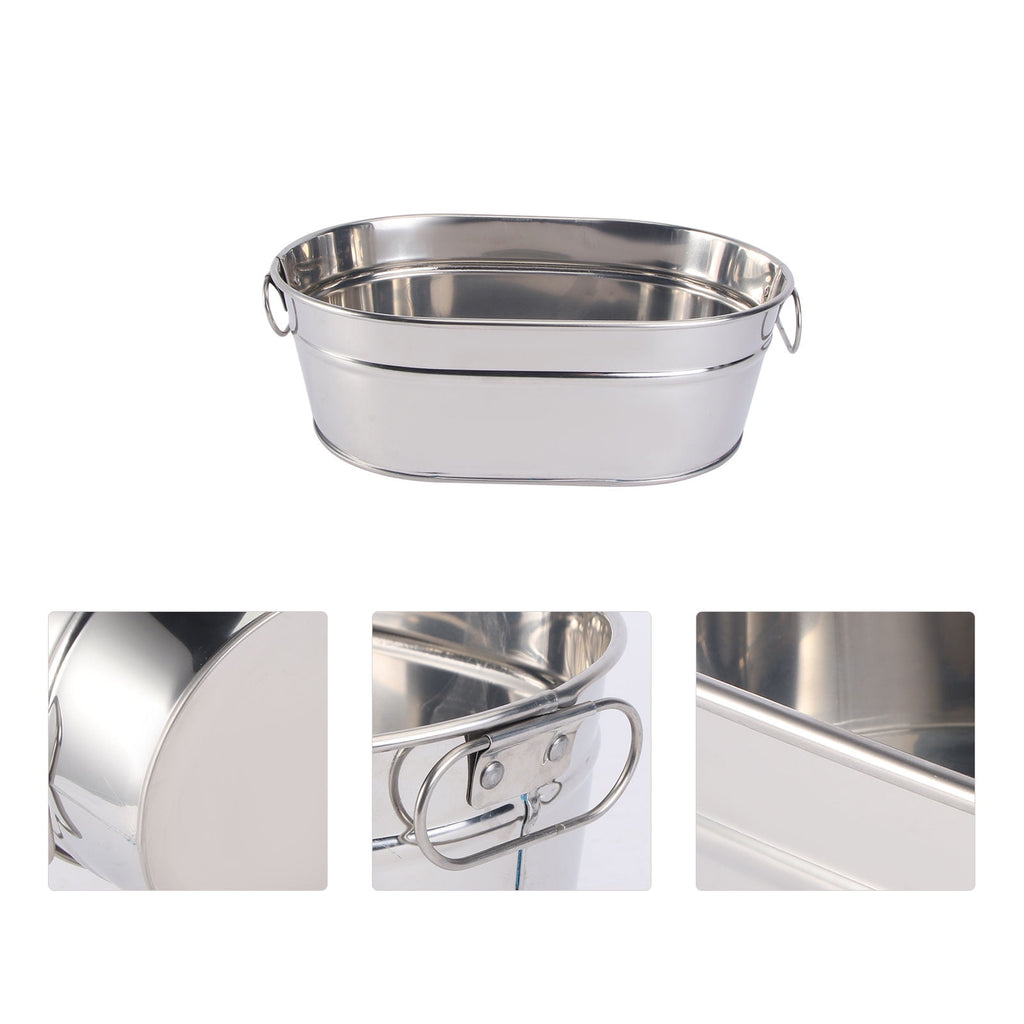 HOOWIFFY Large Capacity Stainless Steel Seafood Bucket for Serving Seafood in Restaurants and Home Tableware 1 Piece