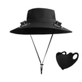 Solar Fan Hat Wide Brim Solar Fan Hat Outdoor Wide Brim Sun Hat with Solar Fan Fishing Hat, Removable & USB Charging Fan C-Black