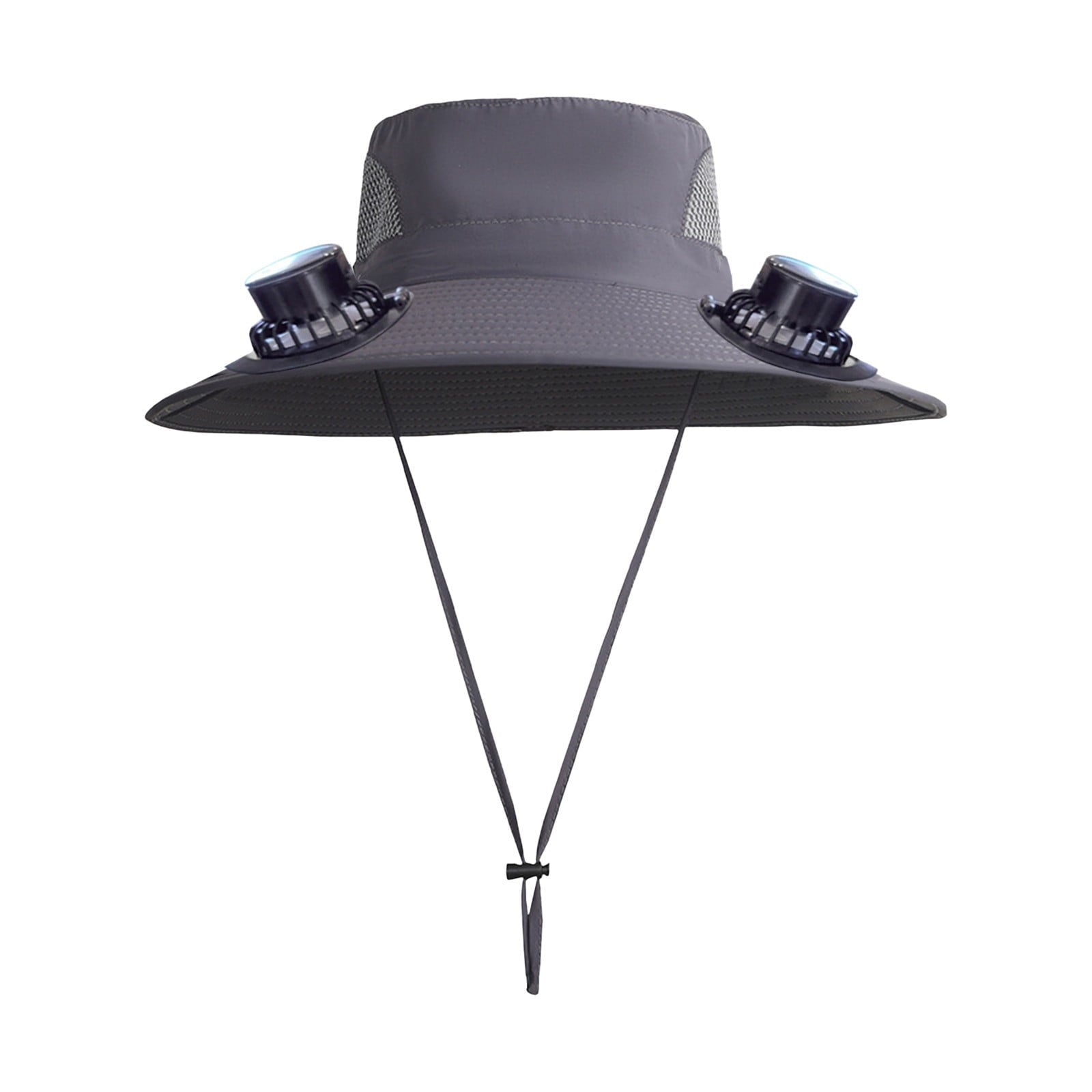 Solar Fan Hat Wide Brim Solar Fan Hat Outdoor Wide Brim Sun Hat with Solar Fan Fishing Hat, Removable & USB Charging Fan D-Gray