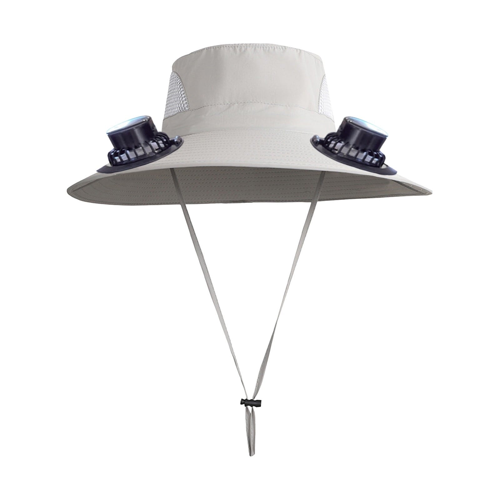 Solar Fan Hat Wide Brim Solar Fan Hat Outdoor Wide Brim Sun Hat with Solar Fan Fishing Hat, Removable & USB Charging Fan D-White