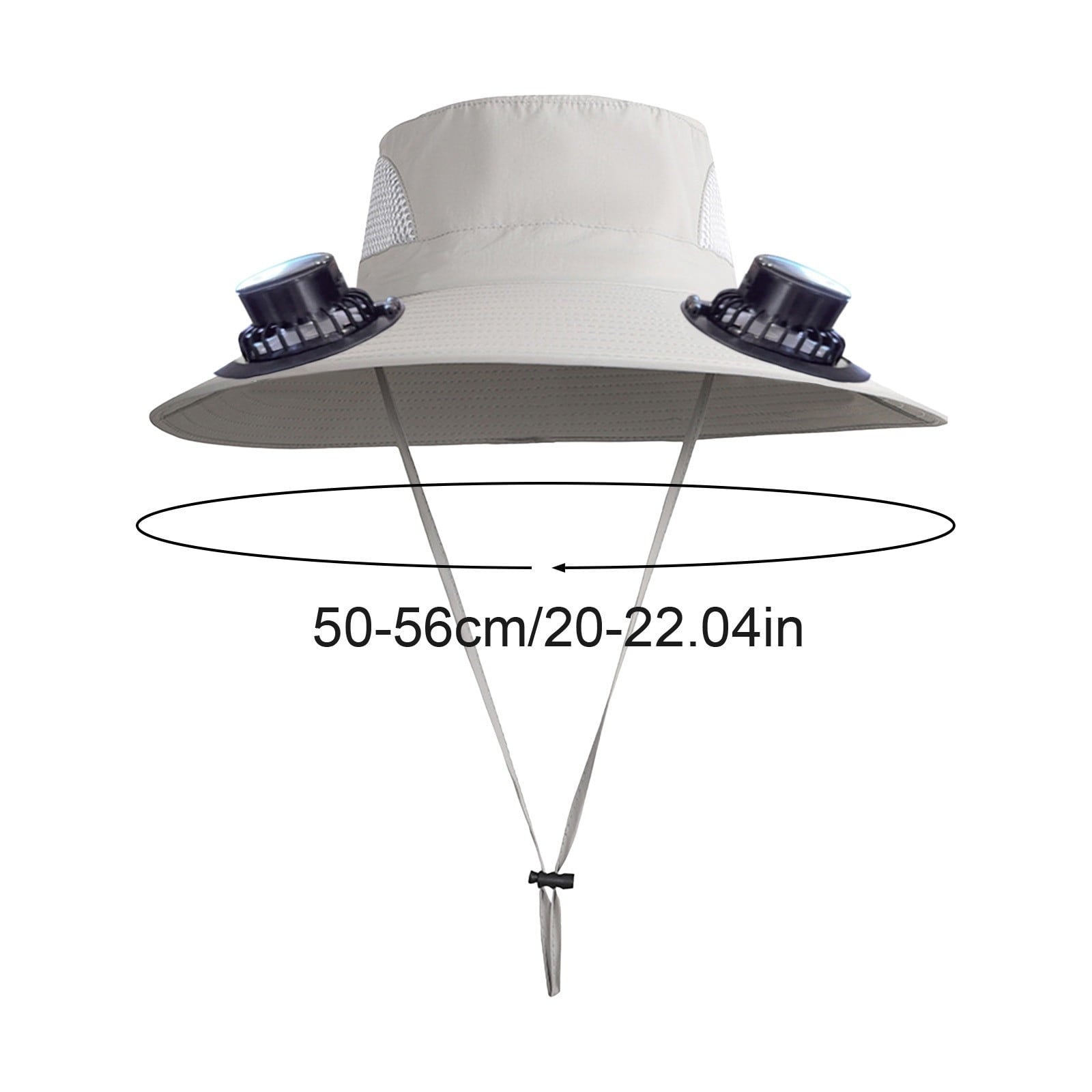 Solar Fan Hat Wide Brim Solar Fan Hat Outdoor Wide Brim Sun Hat with Solar Fan Fishing Hat, Removable & USB Charging Fan D-White