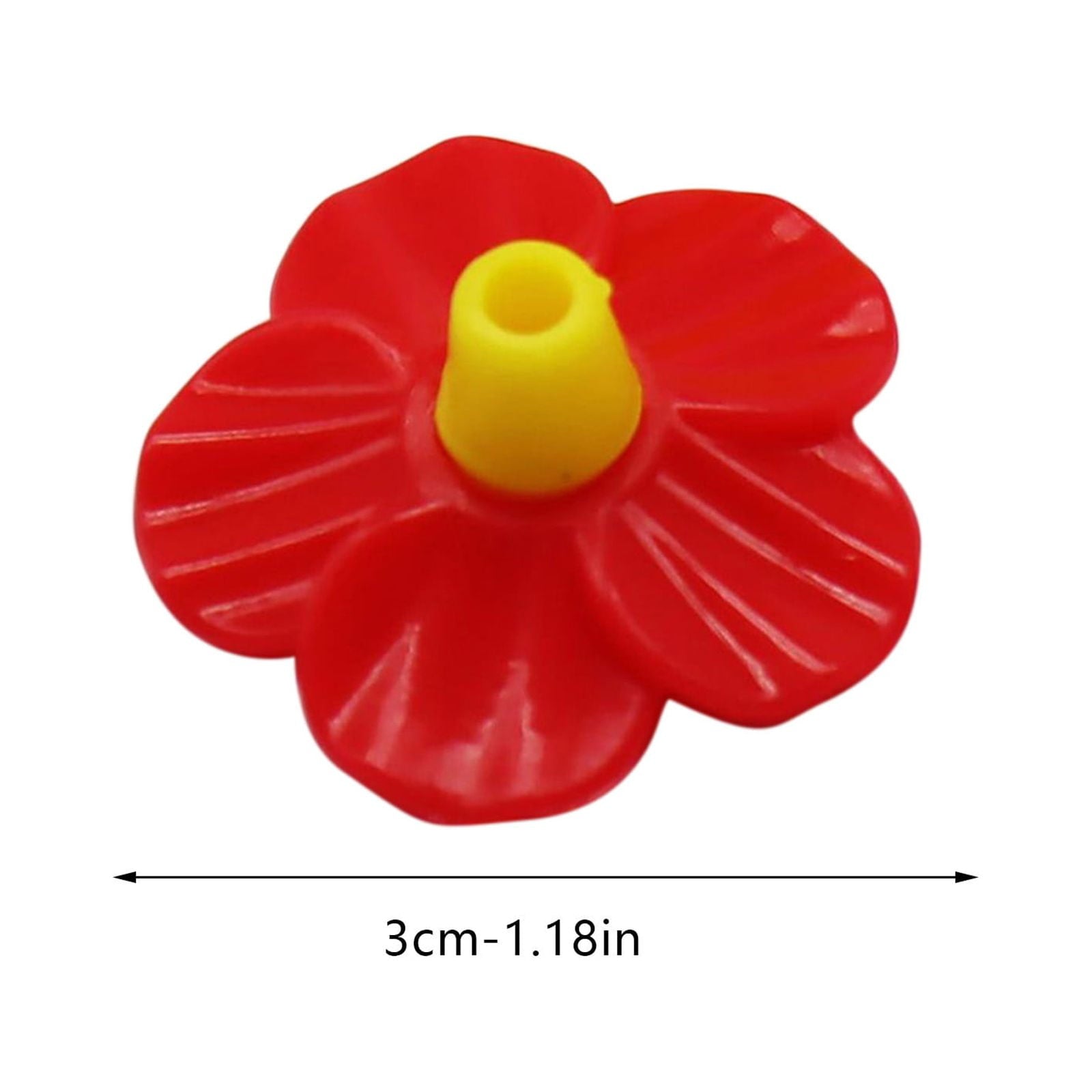 Hummingbird Feeders Replacement Flowers, 5Pcs Feeding Ports Replacement Bird Feeder Replacement Parts for Hummingbird Feeder Hanging Feeder Red