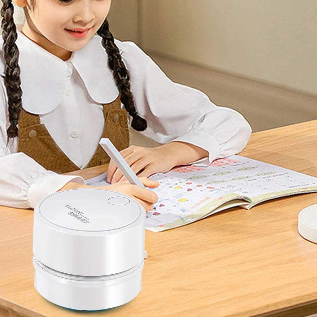 Back to School Chmadoxn Desk Vacuum Cleaner, 360 Degree Rotating Design, Mini Table Vacuum Improved Details USB Cordless Vacuum, Sucks up Tiny Items Crumbs for Desktop Drawer Countertop 2.5×3.2 in Blue