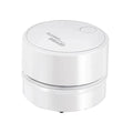 Back to School Chmadoxn Desk Vacuum Cleaner, 360 Degree Rotating Design, Mini Table Vacuum Improved Details USB Cordless Vacuum, Sucks up Tiny Items Crumbs for Desktop Drawer Countertop 2.5×3.2 in White
