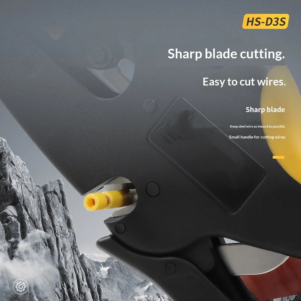 Automatic Wire Stripper Tool with Cutter  Adjustable Electrical Cable Wire Stripping Tool Quick Strip Wire Cutter Stripper for Electrician  Stripping Range 7-32AWG（yellow-black）