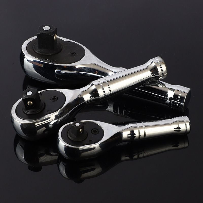 Ratchet Set, 1/4", 3/8", 1/2" Drive Ratchet Handle Wrench 72-Tooth Quick-Release Reversible, Gift for Men Mechanic Hand Tools