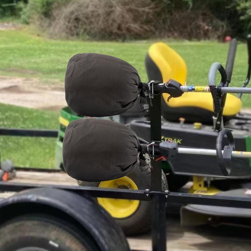 2 Pcs Weed Eater Covers, Waterproof Trimmer Engine Covers, 420D Heavy-duty Oxford Ripstop, Black, Adjustable, 12.8 x 17.3 Inches