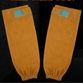 Leather Welding Work Sleeves for Men&Women - Heat&Flame Resistant Arm Protection with Stitching and Cotton Lining
