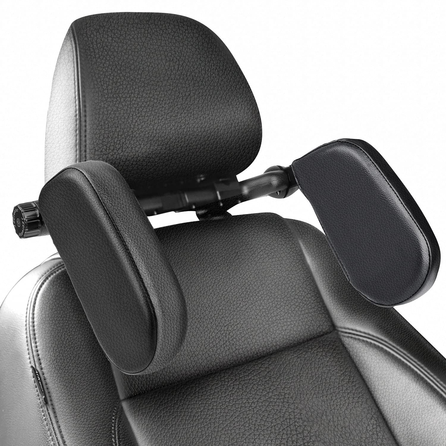 Car Headrest Pillow, Adjustable Head Neck Support Pillow, U- Shaped, Travel Sleeping Car Headrest, Only for Car Seat Headrest with Poles（black small）