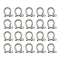 20Pcs M4 D Ring Shackle 304 Stainless Steel Screw Shackle Heavy Duty Screw Pin Shackle -Dia. : 0.16"/4mm