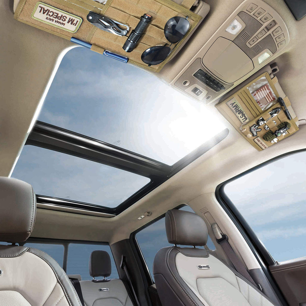 Car Visor Organizer  Universal Vehicle Sun Visor Storage for Essentials & Gear, Compatible with Cars, Pickup Trucks, Vans, SUVs