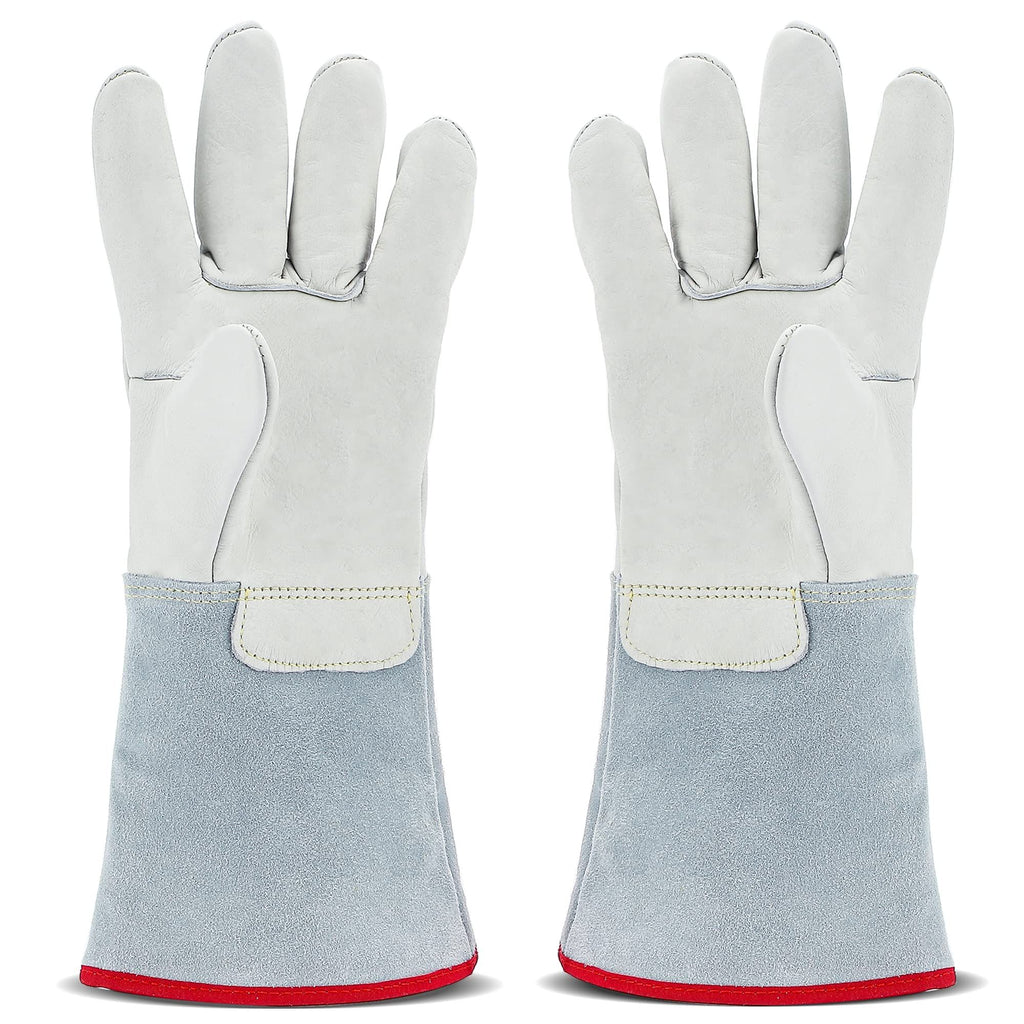 Cryogenic Gloves 40cm Long Mid-arm LN2 Protective Gloves for Liquid Nitrogen/Dry Ice/Cold Storage