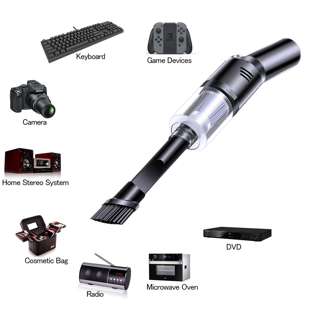 Wireless Mini Car Vacuum Cleaner(400g) Portable Rechargeable,Handheld Vacuums, Mini but Mighty Dust Busters Cordless Rechargeable,Hand Held Vac for Car/Desk /black