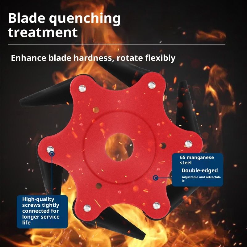 2 pack Trimmer Head Lawn Mower Head Accessories, 6 Teeth Trimmer Head Garden Tool Brush Cutter Cutting Head Blade Razors Lawn Mower Garden Grass Eater Brush Cutter (Red)