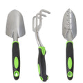 Gardening Hand Tool Set 3 Pack - Heavy Duty Gardening Kit with Non-Slip Soft Ergonomic Handle, Great Garden Gift for Women Men[aluminum alloy]