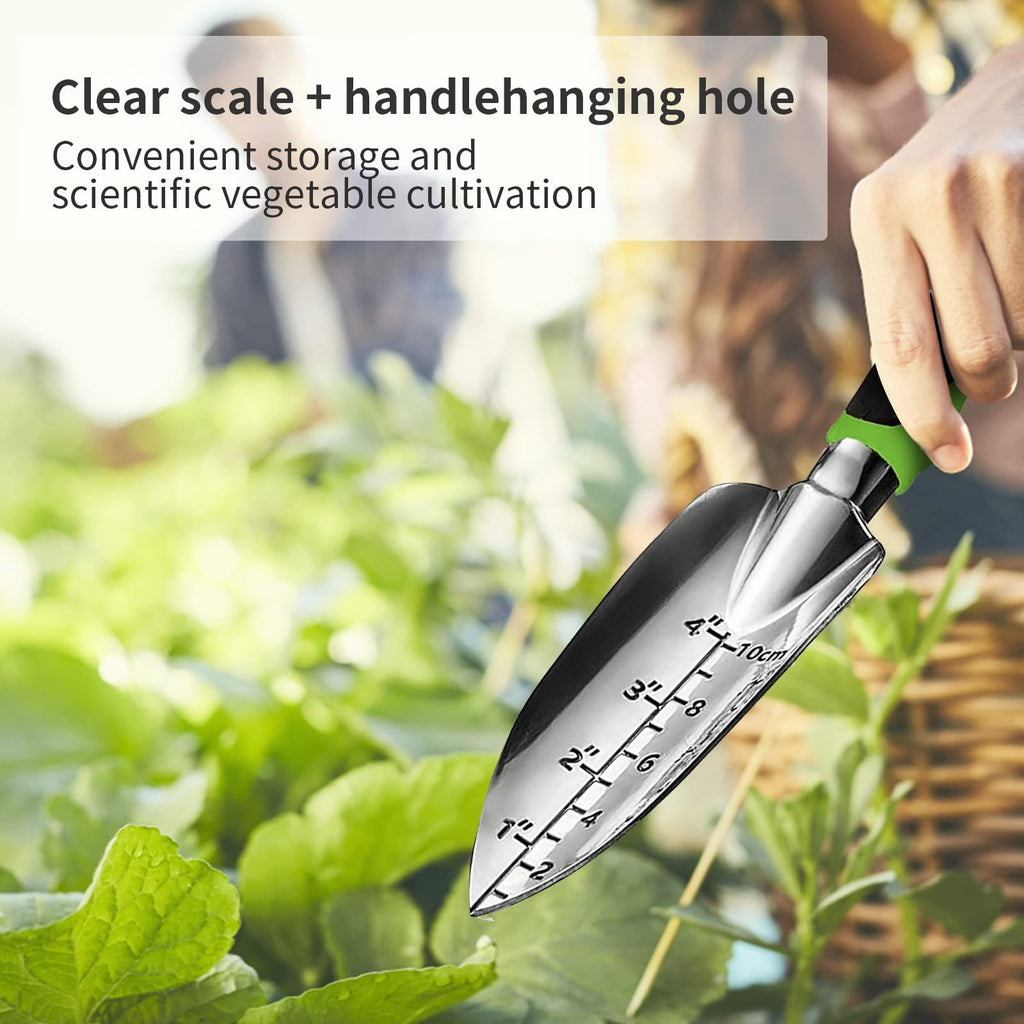 Gardening Hand Tool Set 3 Pack - Heavy Duty Gardening Kit with Non-Slip Soft Ergonomic Handle, Great Garden Gift for Women Men[aluminum alloy]