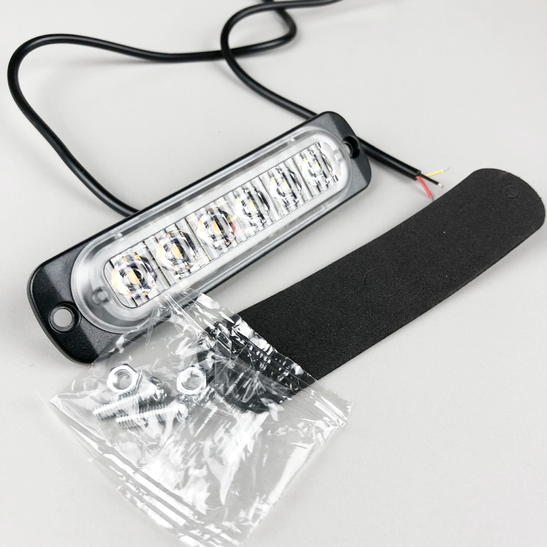 8x LED Emergency Strobe Warning Lights Red White Surface Mount Car Truck