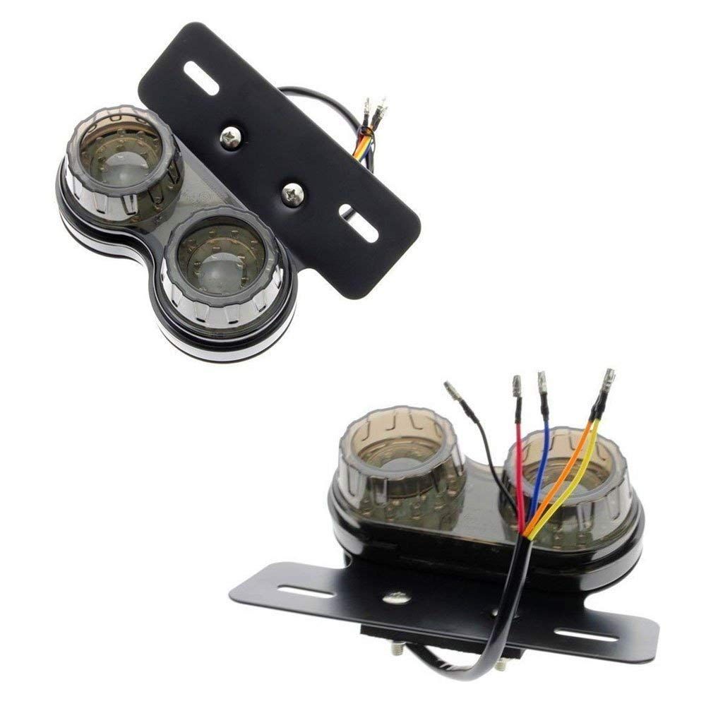 Motorcycle LED Tail Light Integrated Brake Turn Signal Number Plate Bracket 10W