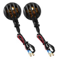 LED Motorcycle Turn Signals - 2 Pack Universal Bullet Blinker, Wire Rear Mount Signal Lights Kit for Motorcycles, Bobbers, Bikes