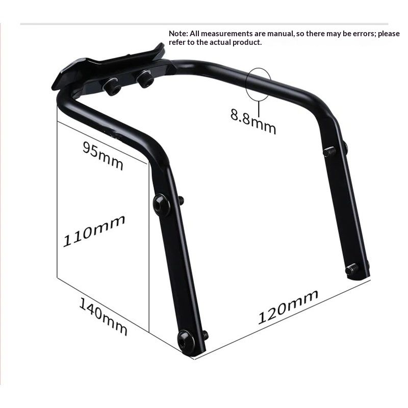 Bike Seat Bag Stabilizer, Anti-Shake Design with Dual Water Bottle Cage Mounts, Fits Most Road  black