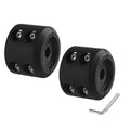 Winch Cable Hook Stopper, Rubber Winch Stopper for Wire & Synthetic Rope, with Stainless Steel Screws and Nuts Allen Wrench, (2-Pack black)