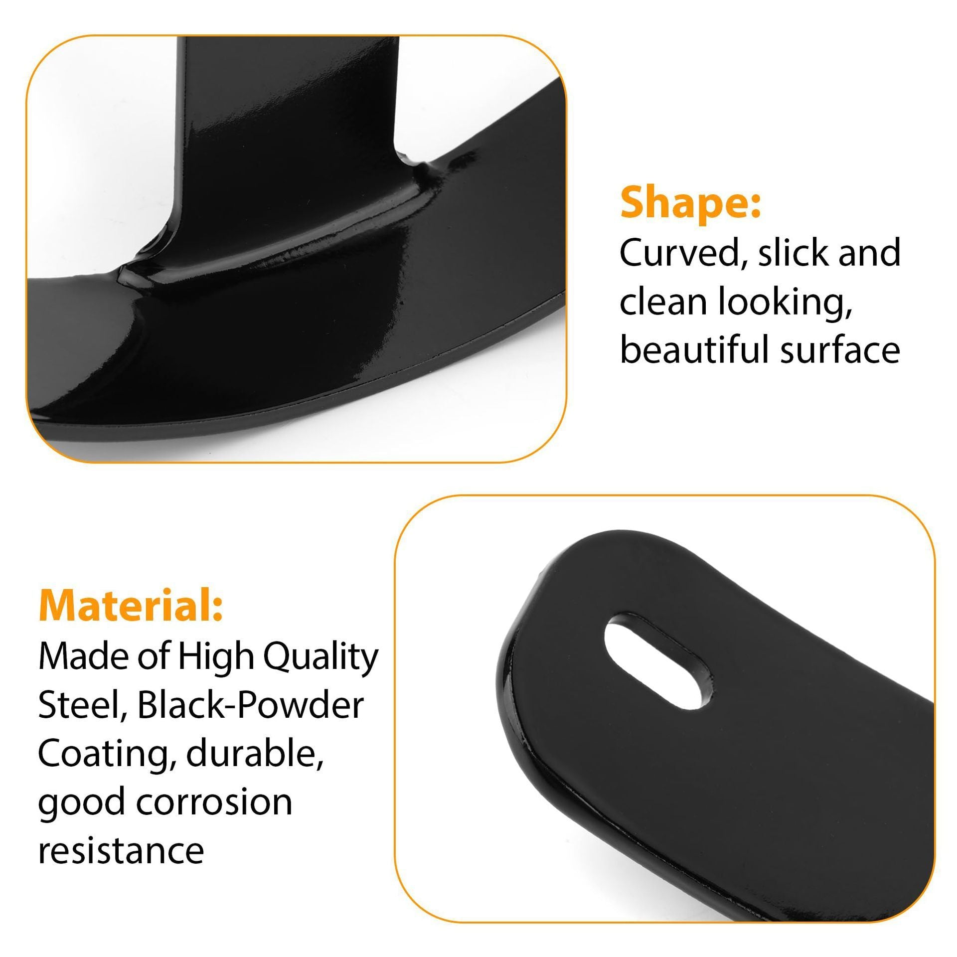 Rear License Plate Tag Mount Bracket Side Support Holder Curved Motorcycle modification installation bracket side support