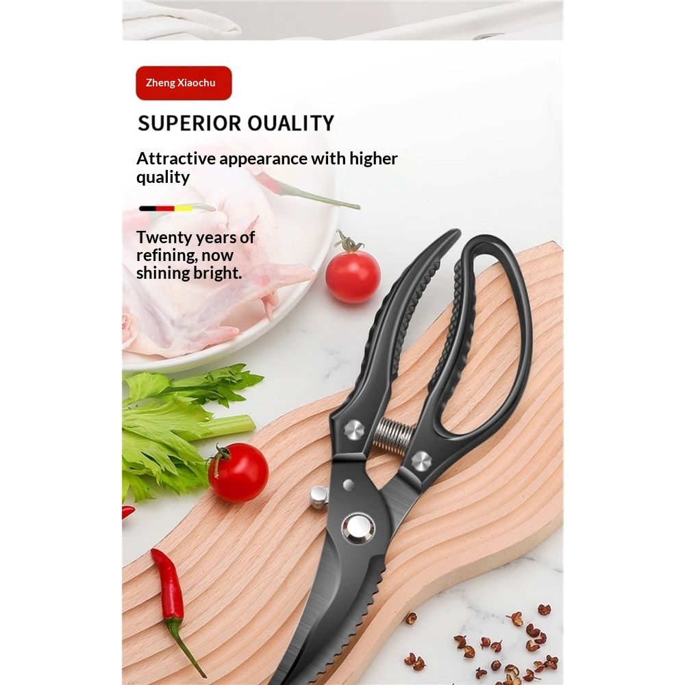 Poultry Scissors- Professional Heavy Duty Kitchen Shears for Spatchcocking Chicken and Meat Cutting- Multi-Purpose Kitchen Scissors for Food - Stainless Steel