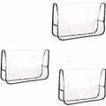 3pcs Plastic Salon Chair Back Covers Protectors - Pack of 3, Clear Vinyl Cover for Most Standard Salon Chairs. Protect Chairs from Stains, Chemicals, Mousse, Color, Peroxide & Bleach