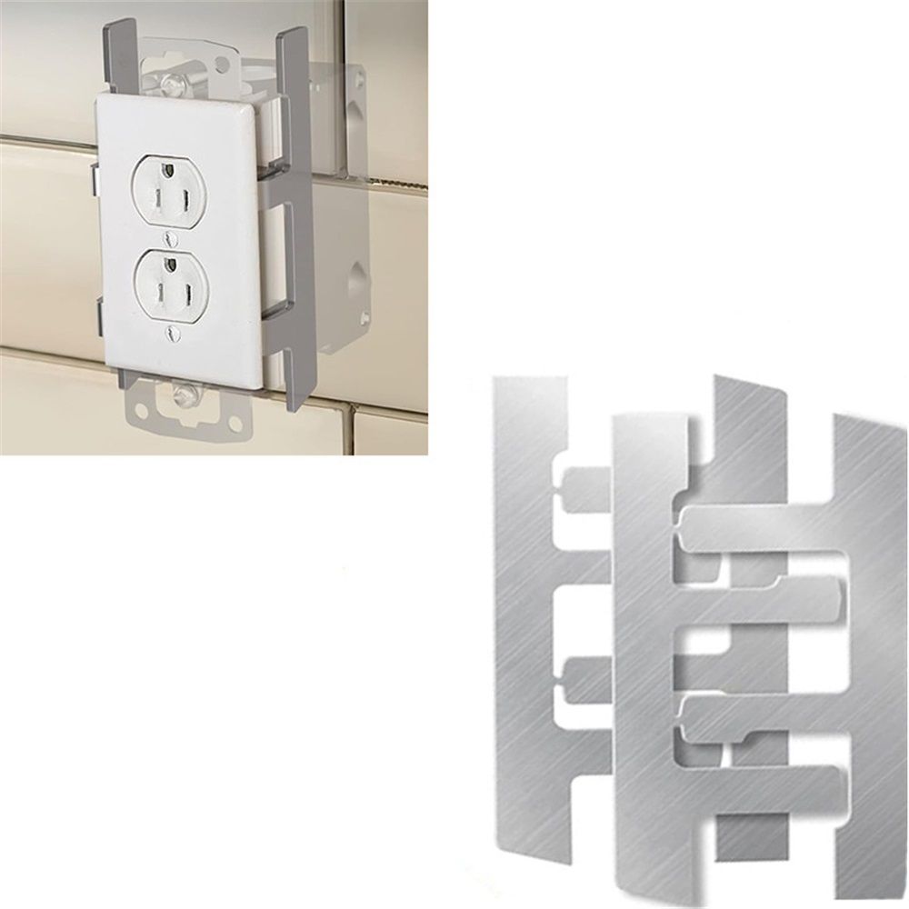 20 Pack Switch Box Support Electrical Box F Clips Box Mounting Straps Grip-Lock Old Work Switch Box Straps and Support for Use with Boxes with Plaster Ears (20 pcs)