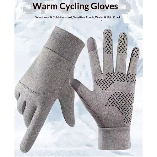 2 pack Winter Gloves for Men Women Touch Screen Gloves Cold Weather Warm Driving Running Gloves（gray,XL）