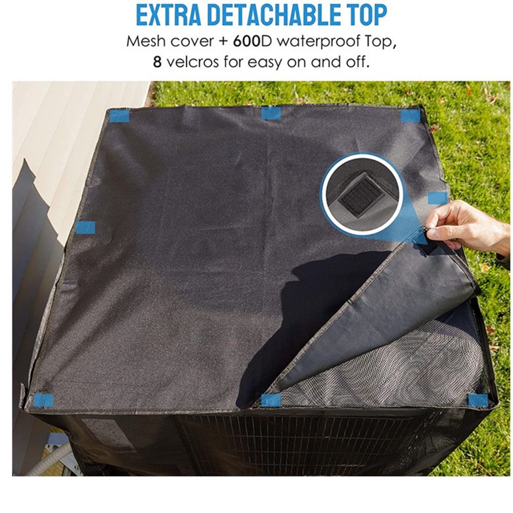 Air Conditioner Cover Outdoor Mesh Waterproof Top Central AC Unit Protector