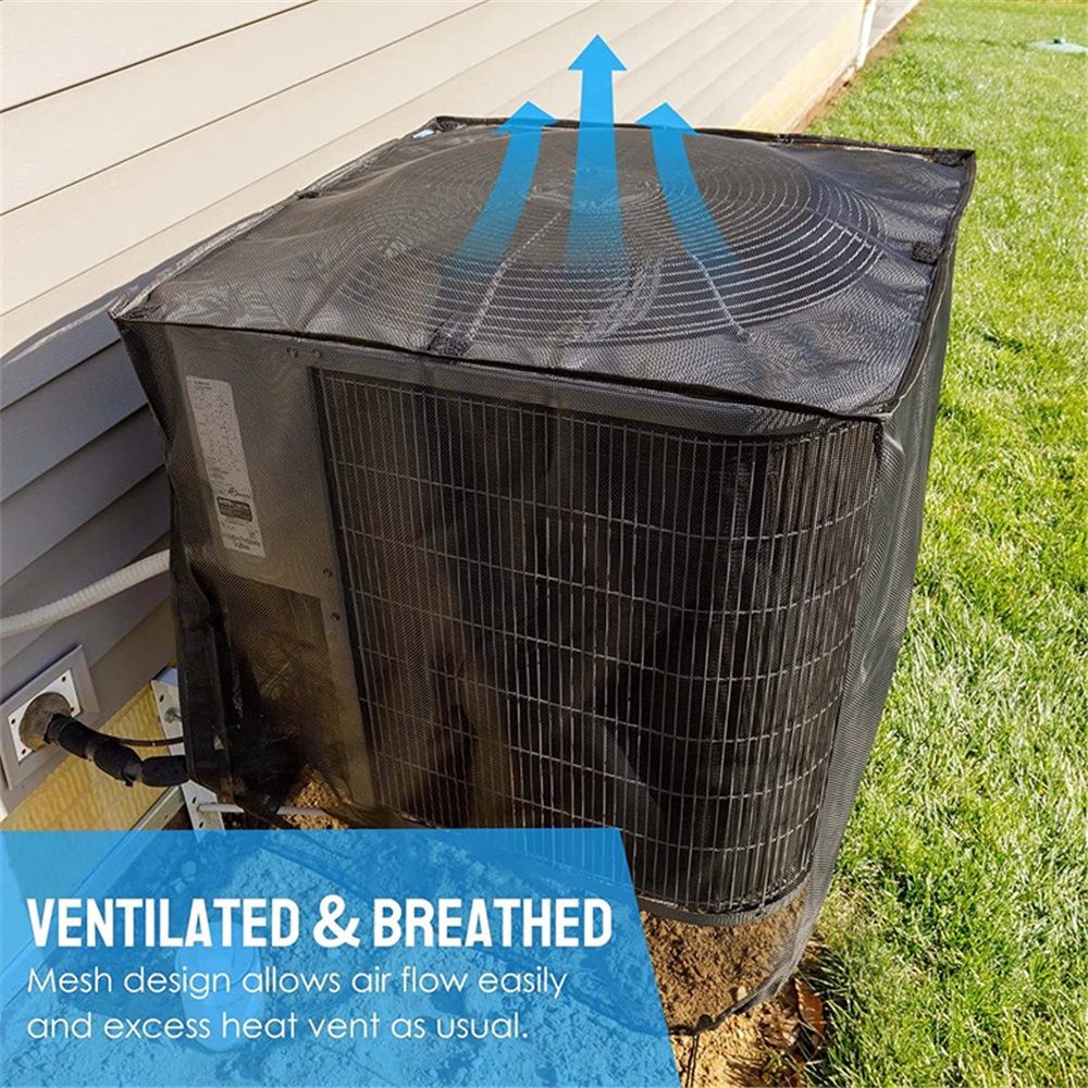 Air Conditioner Cover Outdoor Mesh Waterproof Top Central AC Unit Protector