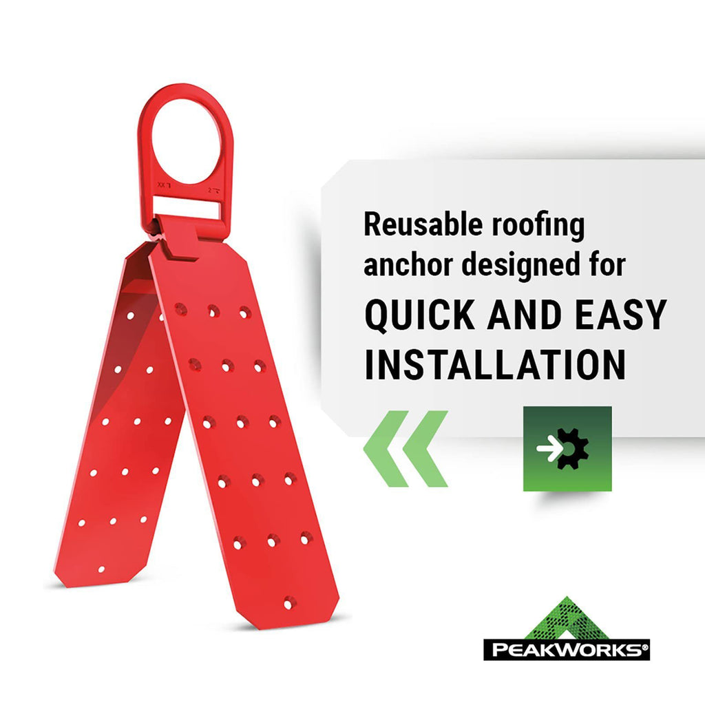 Temporary Roof Anchor Bracket - Stainless Steel Safety Roof Top Anchor Bracket for Roofing Work - Industrial, Construction, Roofing Fall Protection