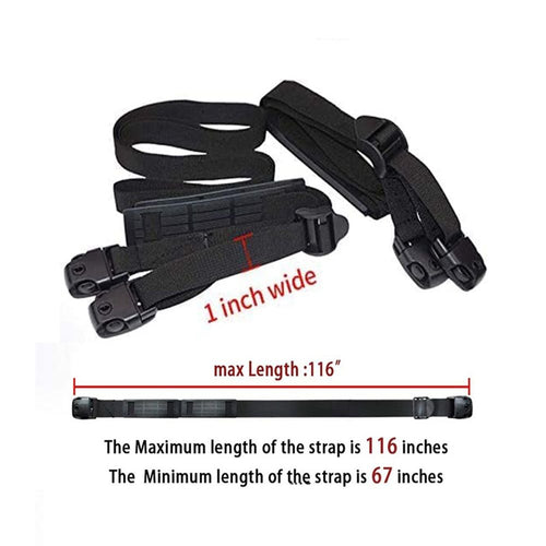 2 PCS Heavy Duty Hot Tub Cover Wind Straps FITS Most Locks Adjustable Length 67"~116" (Black, 9.5 Ft)