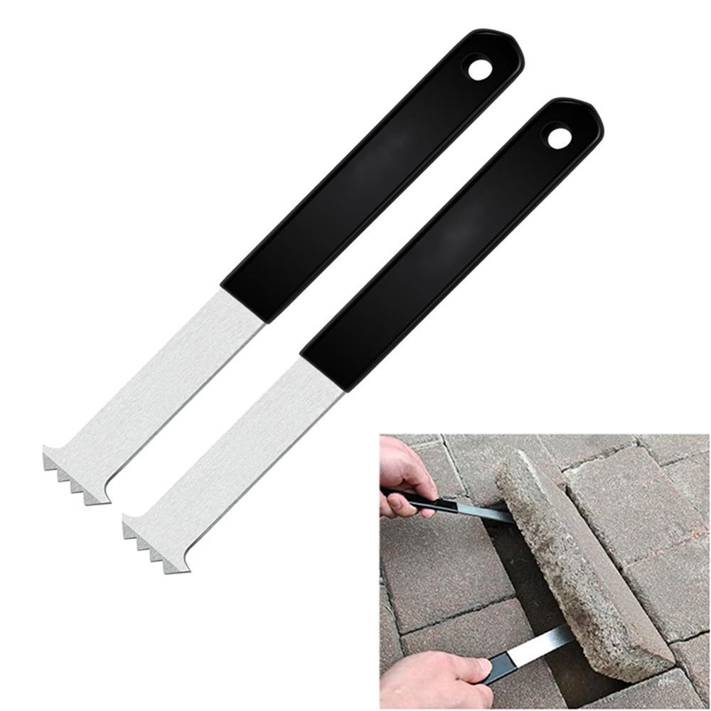 2 set Heavy Duty Paver Puller Tool - Dual Joint Scraper with Micro Teeth & Non-Slip Grip for Brick Removal, Perfect for Garden/Lawn/Patio Tile & Block Replacement